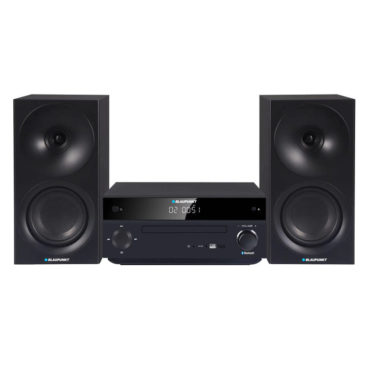 Blaupunkt Micro-Stereoanlage, Leistung 150 W, FM-Radio, AUX-Anschluss und USB-Anschluss, Bluetooth, HDMI-Eingang, Wecker, LED-Display, Farbe: Schwarz, MS30.02BT