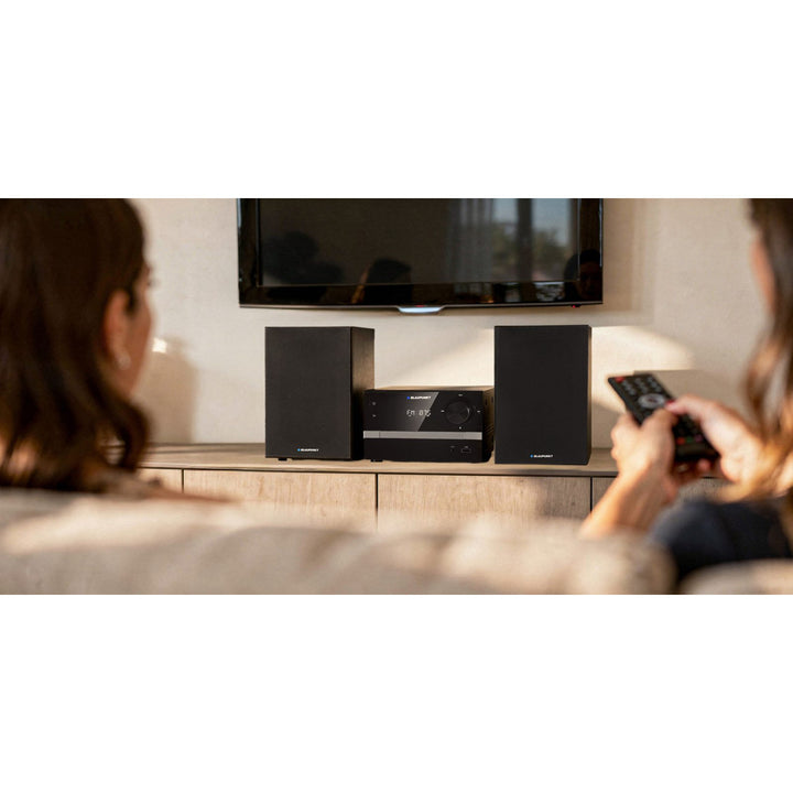 Blaupunkt Micro-Stereoanlage, Bluetooth, FM-Radio, 20 W RMS Leistung, Uhr mit Weckfunktion, CD/MP3/USB/AUX, MS9BT