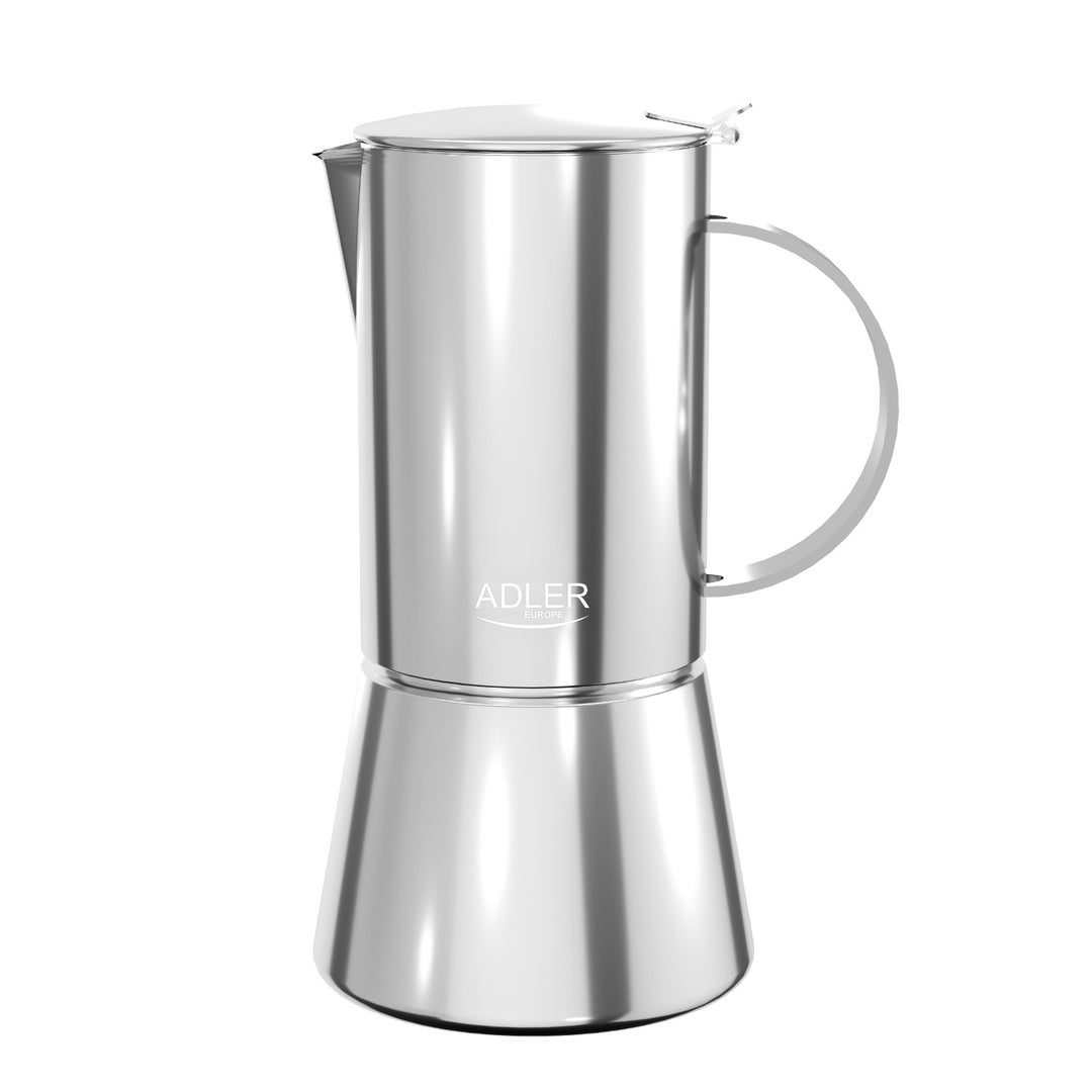 Adler Kaffeemaschine, Espresso-Kaffeemaschine, Fassungsvermögen 620 ml, Farbe: Stahlsilber, AD 4417