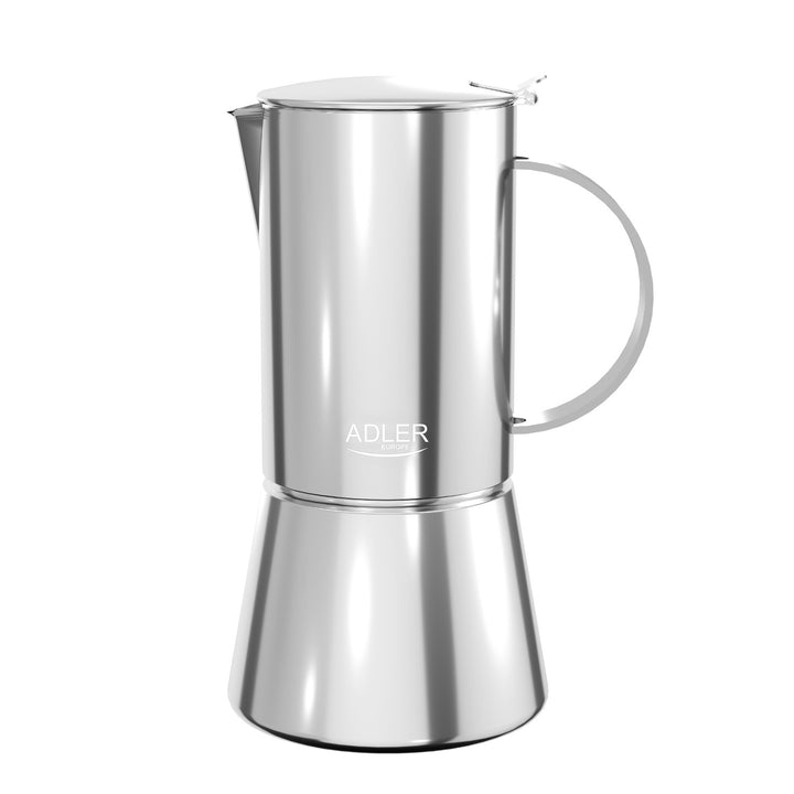Adler Kaffeemaschine, Espresso-Kaffeemaschine, Fassungsvermögen 620 ml, Farbe: Stahlsilber, AD 4417