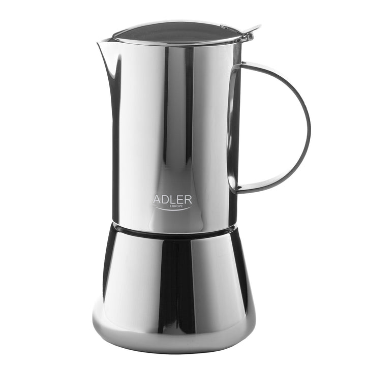 Adler Kaffeemaschine, Espresso-Kaffeemaschine, Fassungsvermögen 620 ml, Farbe: Stahlsilber, AD 4417