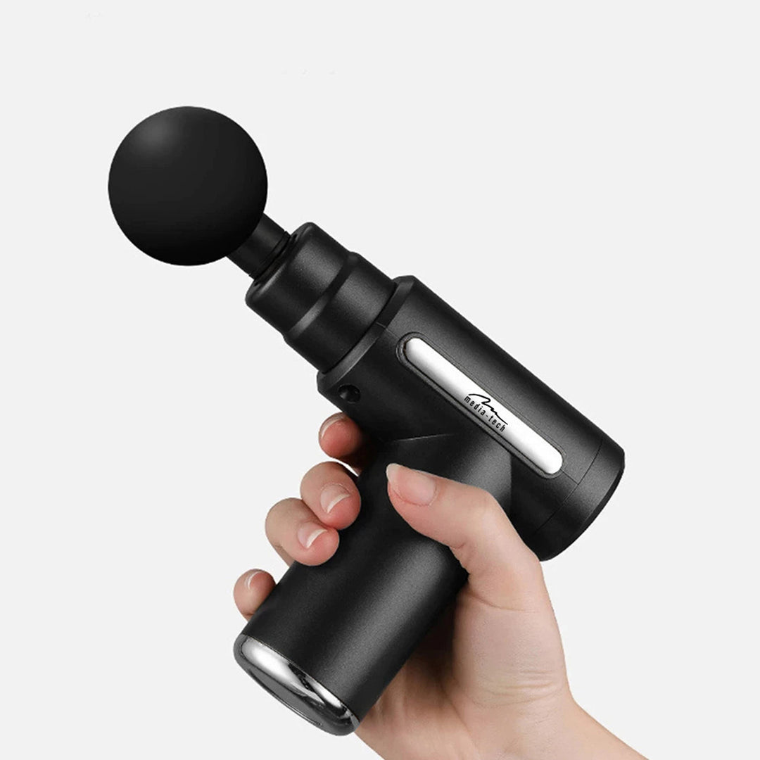 Massagegerät für die einfache und schnelle Massage verspannter Muskeln, Media-tech, 4 austauschbare Massageköpfe, MT6521
