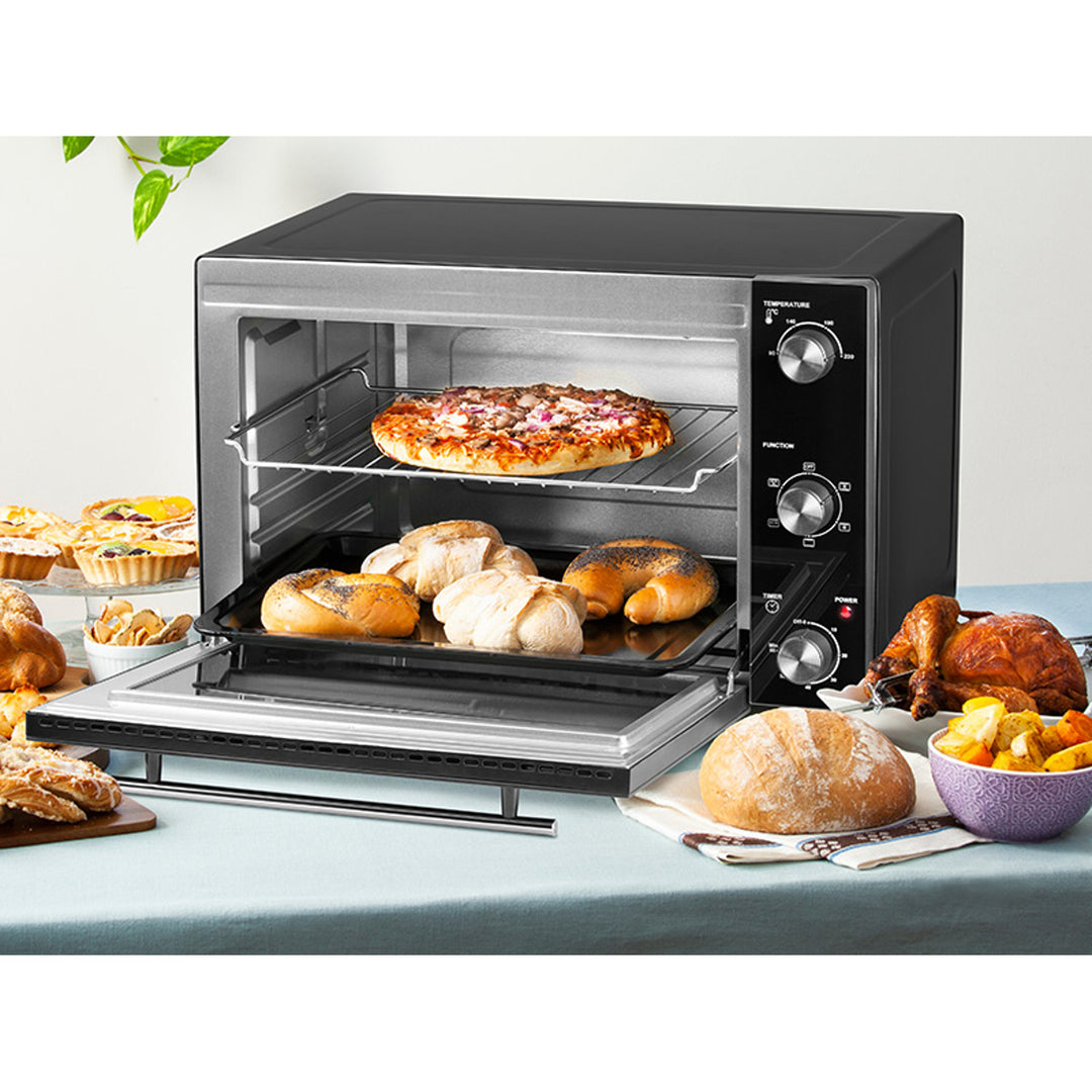 Elektrobackofen Lafe, Fassungsvermögen 48 l, Leistung 1800 W, Heißluft, HeatMaster