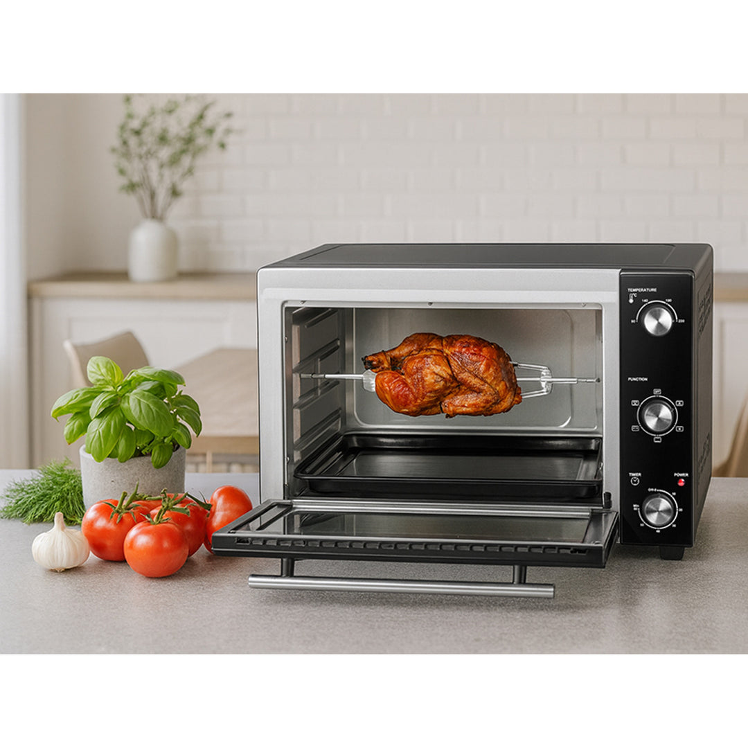 Elektrobackofen Lafe, Fassungsvermögen 48 l, Leistung 1800 W, Heißluft, HeatMaster