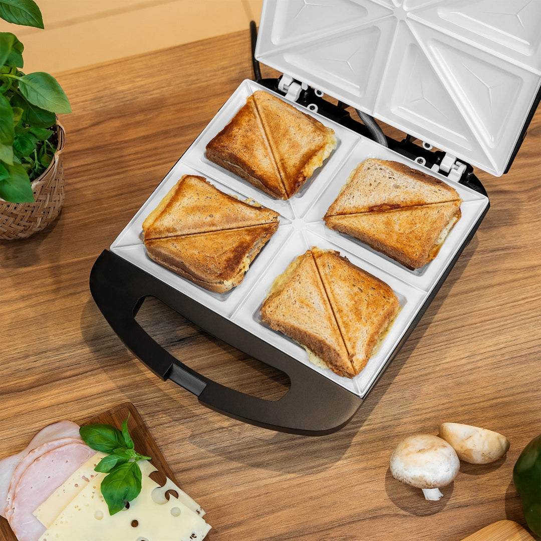 Teesa Sandwichtoaster, Keramikplatten, für 4 Sandwiches, maximale Leistung 1500 W, TSA3229B