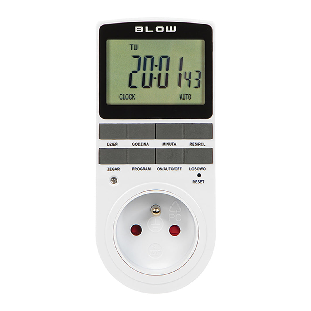 Digitaler Zeitschaltuhr-Programmierer Blow, LCD-Display, Genauigkeit +/- 1 Minute pro Monat, 16 verschiedene Betriebskombinationen, 72-016#