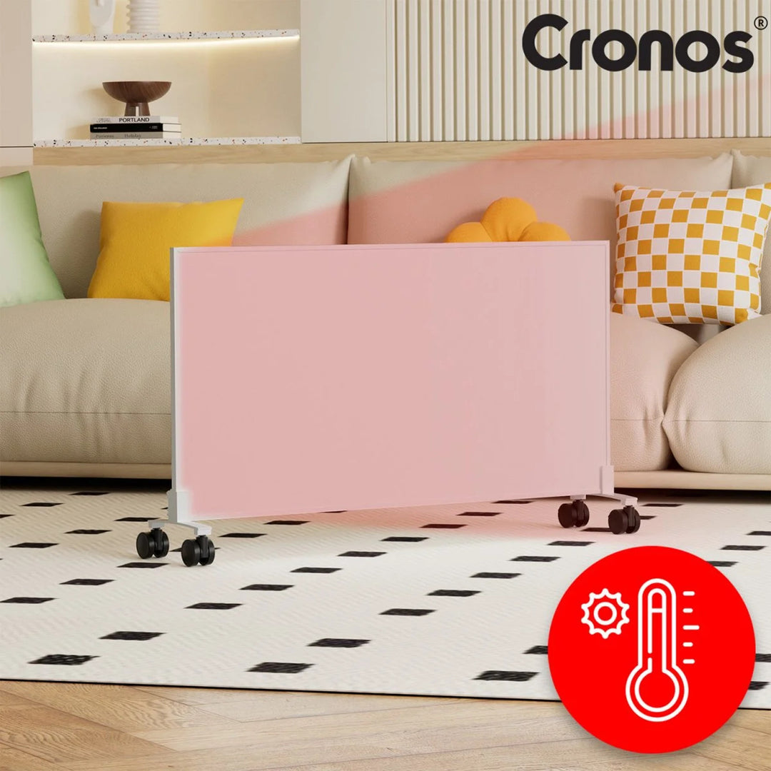 Cronos Infrarot-Heizkörper, 800 W, ideal für Allergiker, matte Oberfläche, ultradünn, eingebauter Thermostat und Fernbedienung per Smartphone oder Fernbedienung, Carbon P800 TWP