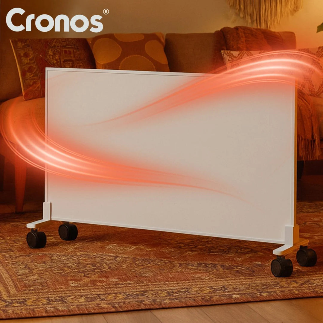 Cronos Infrarot-Heizkörper, 800 W, ideal für Allergiker, matte Oberfläche, ultradünn, eingebauter Thermostat und Fernbedienung per Smartphone oder Fernbedienung, Carbon P800 TWP