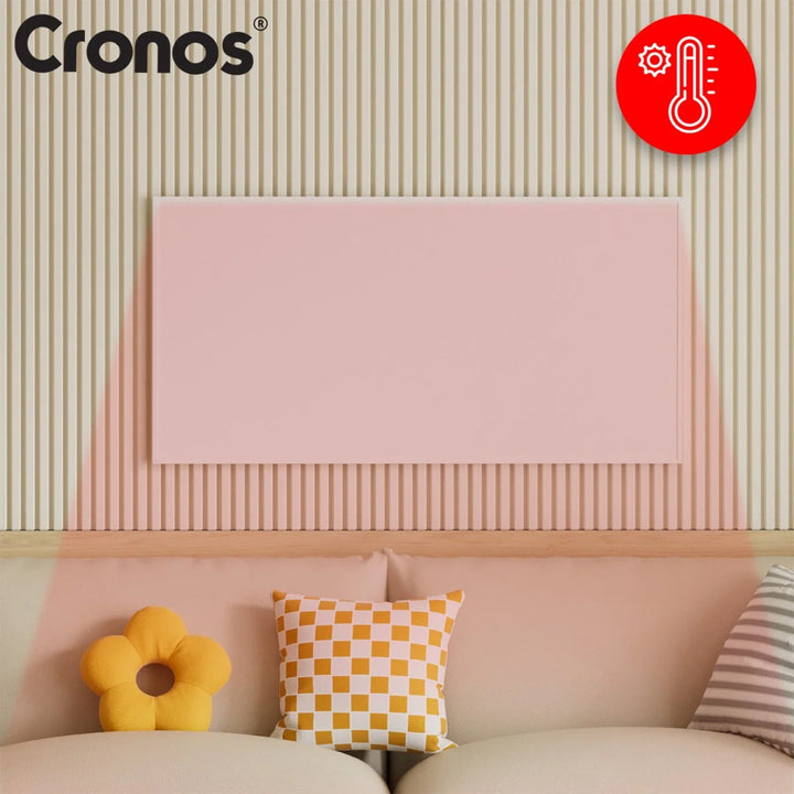 Cronos Infrarot-Heizkörper, 800 W, ideal für Allergiker, matte Oberfläche, ultradünn, eingebauter Thermostat und Fernbedienung per Smartphone oder Fernbedienung, Carbon P800 TWP