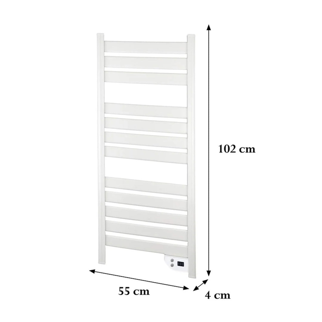 Elektrischer Badheizkörper Cronos, Leistung 500 W, heizt Räume bis zu 6 m² beheizt, LCD-Display, AUTO-Funktion, TIMER und Fensteröffnungserkennung, TW-500