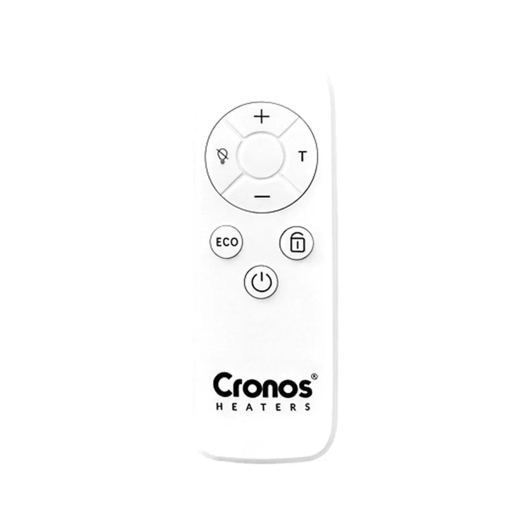 Elektroheizkörper Cronos, Farbe Weiß, Leistung 450 W, Heizleistung bis zu 14 m², eingebauter Thermostat, Fernbedienung, Fenster-Offen-Sensor, Standfüße im Lieferumfang enthalten, WFH-450TW