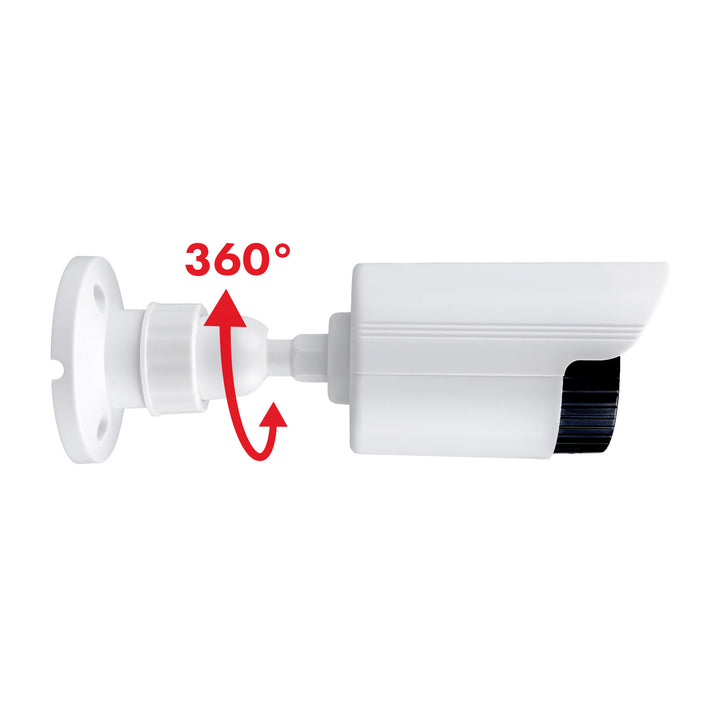 Set mit zwei Attrappen von Röhrenkameras, IR-LEDs, weiß, Stromversorgung 2xAA (im Set enthalten), ABS, IR1800 WT
