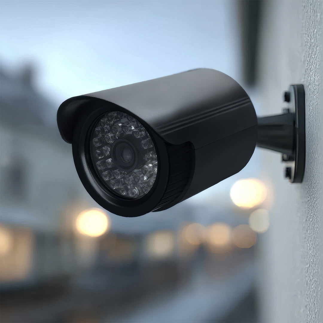 Attrappe einer Röhrenkamera, IR-LEDs, schwarz, Stromversorgung 2xAA (im Lieferumfang enthalten), ABS, IR1800 B