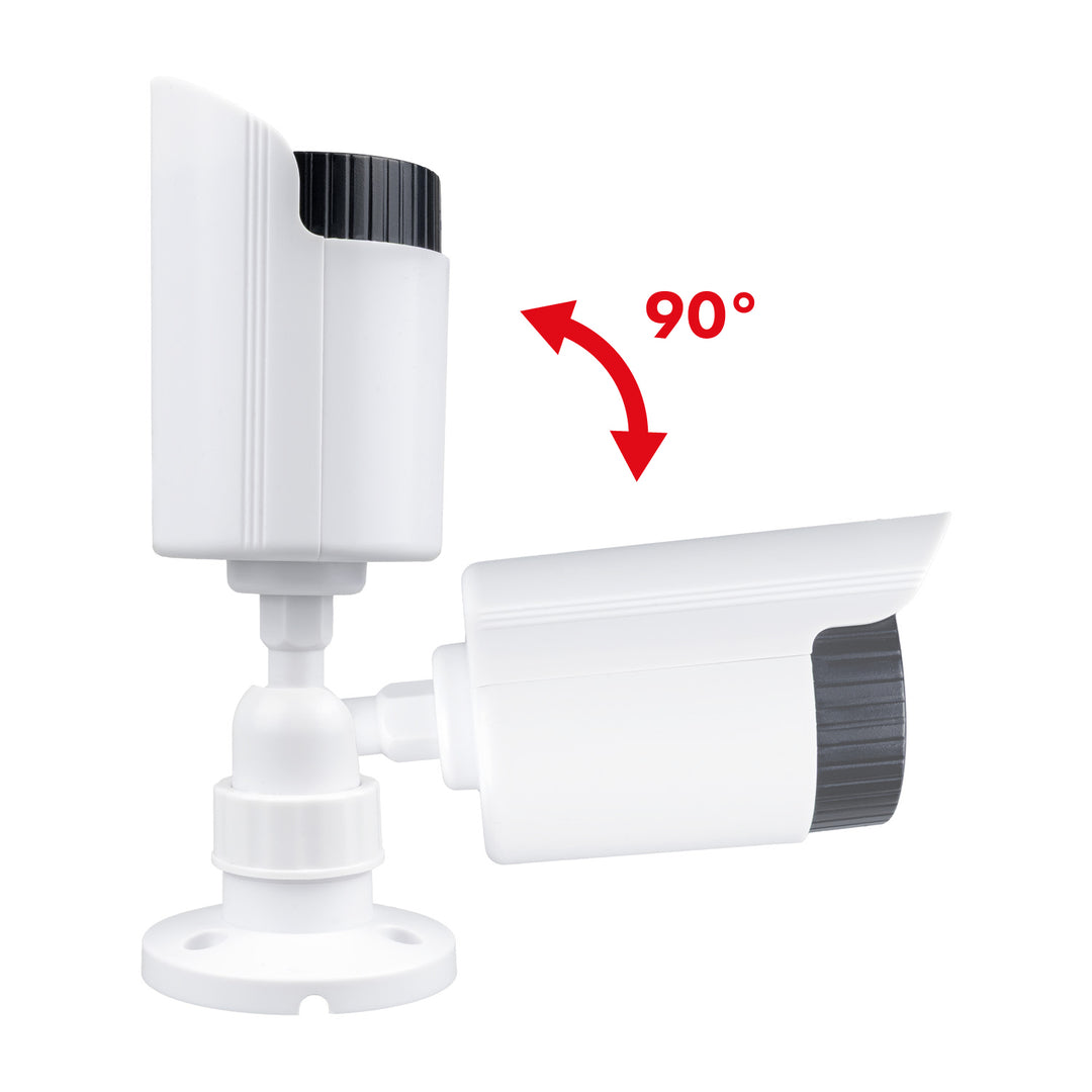 Attrappe einer Röhrenkamera, IR-LEDs, weiß, Stromversorgung 2xAA (im Lieferumfang enthalten), ABS, IR1800 W