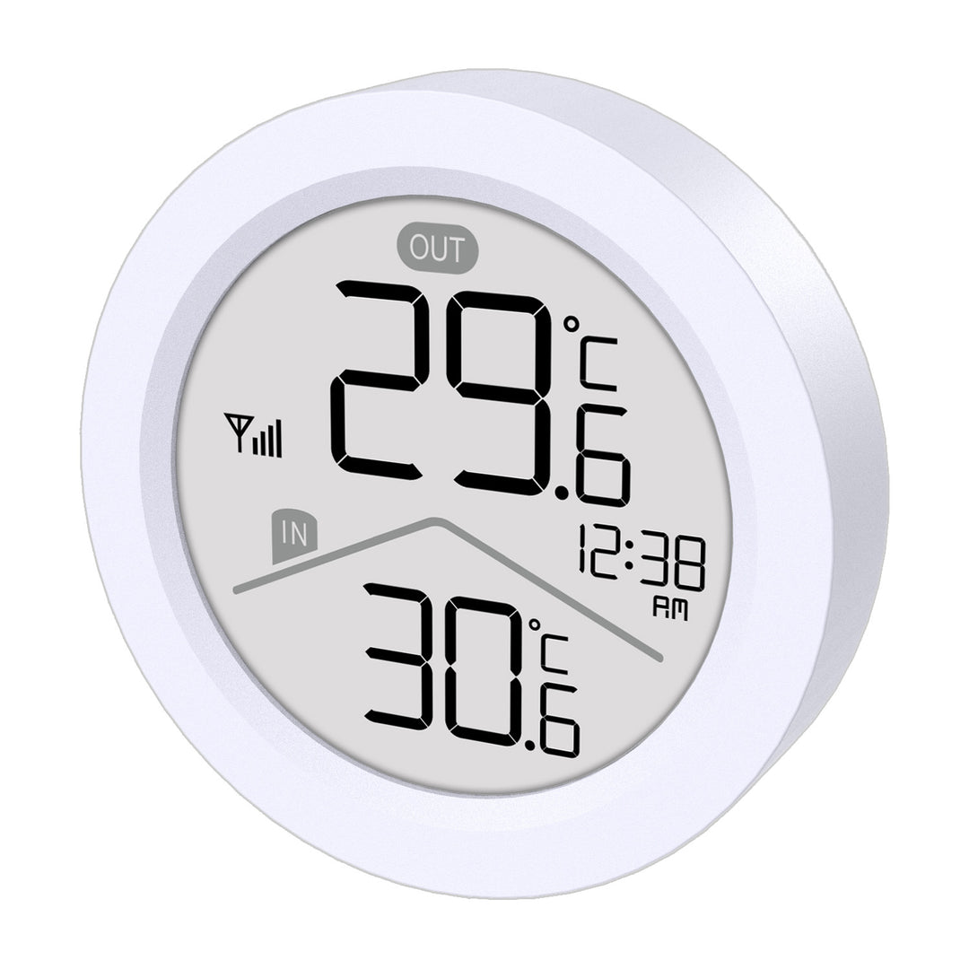 Drahtlose Wetterstation GreenBlue, Temperatur IN/OUT, Uhr, wahlweise °C / °F, Reichweite bis zu 60 m, GB162, 4x AAA-Batterie