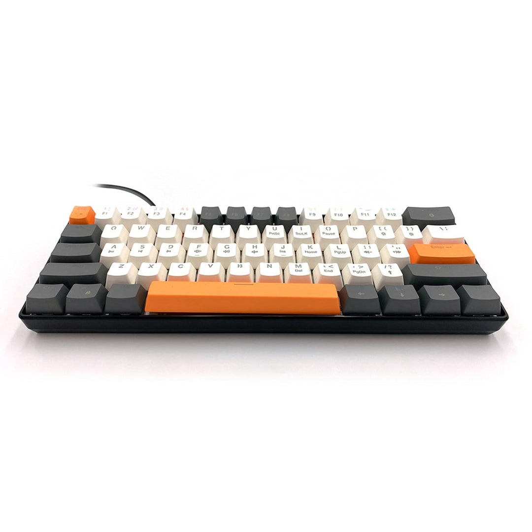 ZONE 61 – Mechanische Gaming-Tastatur, 60 % Short, mechanische Silent RED-Schalter, farbige Hintergrundbeleuchtung, 61 Tasten, USB-C, Mediatech