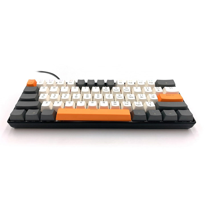 ZONE 61 – Mechanische Gaming-Tastatur, 60 % Short, mechanische Silent RED-Schalter, farbige Hintergrundbeleuchtung, 61 Tasten, USB-C, Mediatech