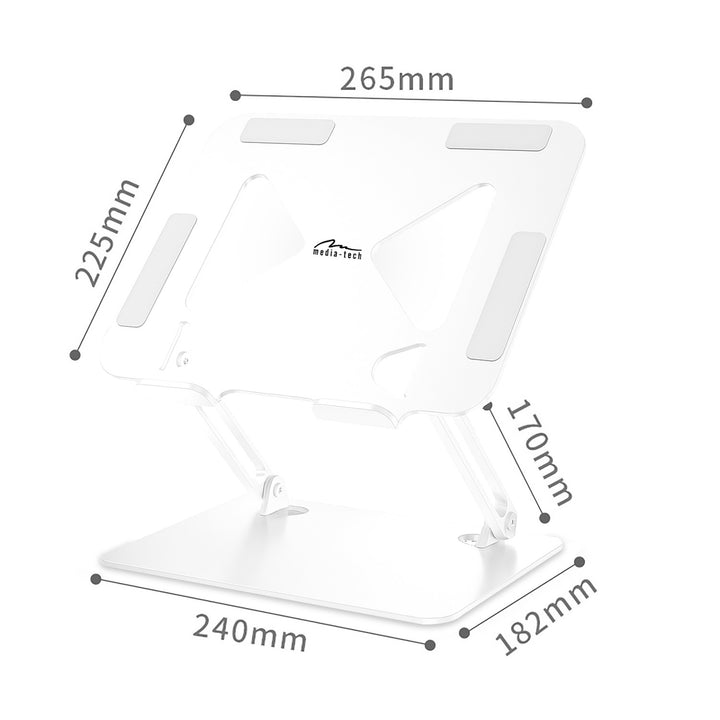 Verstellbarer, ergonomischer Laptopständer für 10-17 Zoll LAPTOP STAND MT2661W, Mediatech