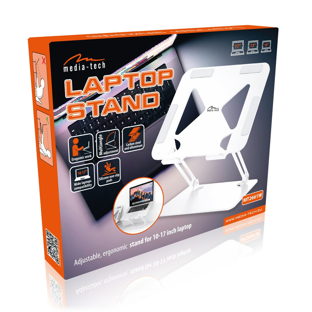 Verstellbarer, ergonomischer Laptopständer für 10-17 Zoll LAPTOP STAND MT2661W, Mediatech