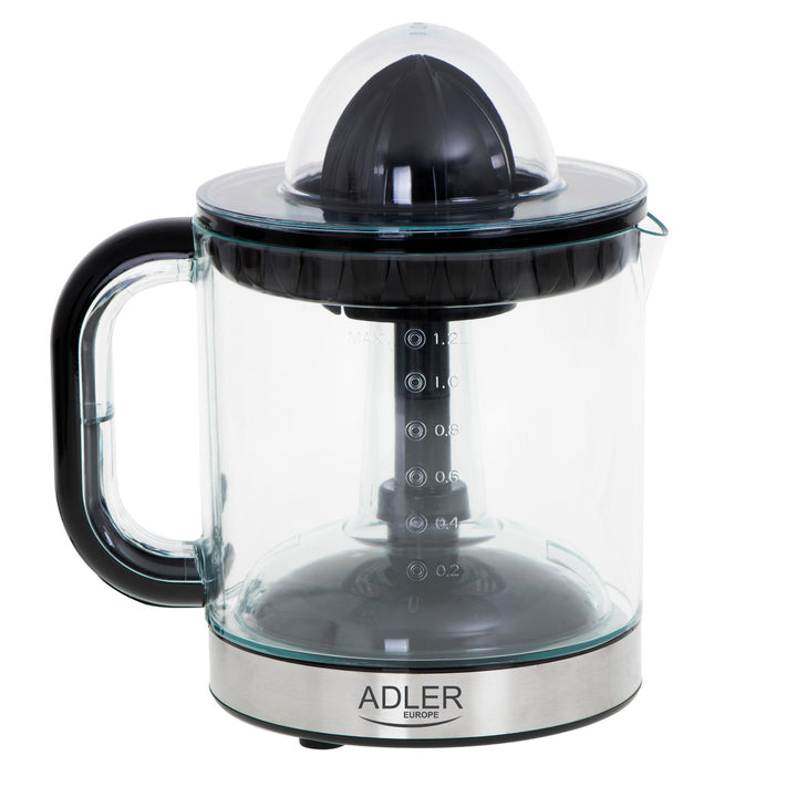 Adler Zitruspresse, Fassungsvermögen 1,2 l, maximale Leistung 60 W, schwarz, AD 4012