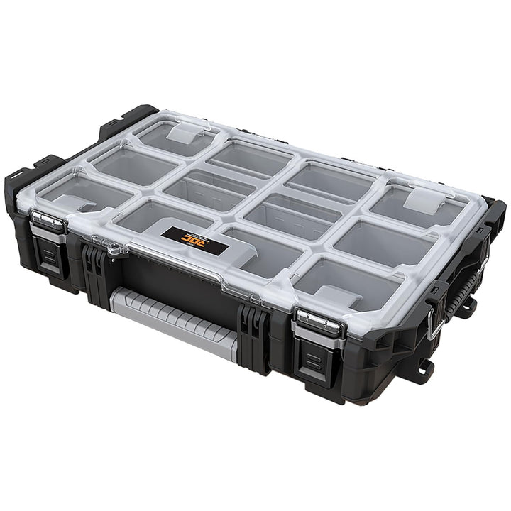 Werkzeugkiste Keter ROC Pro Gear 1.0, Fassungsvermögen über 13 Liter, transparenter und robuster Deckel, staub- und wasserdichte Dichtung, Metallverschlüsse, 257190