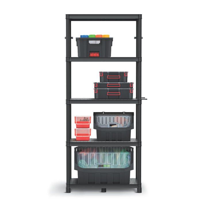 Regal Stackaro Solid 75 Kistenberg, max. Gesamtbelastung 220 kg, 5 Fachböden, Wandmontage, KSS75L5HD-S411