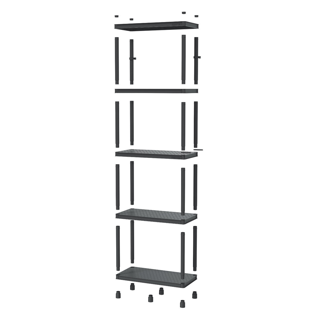 Regal Stackaro Solid 75 Kistenberg, max. Gesamtbelastung 220 kg, 5 Fachböden, Wandmontage, KSS75L5HD-S411