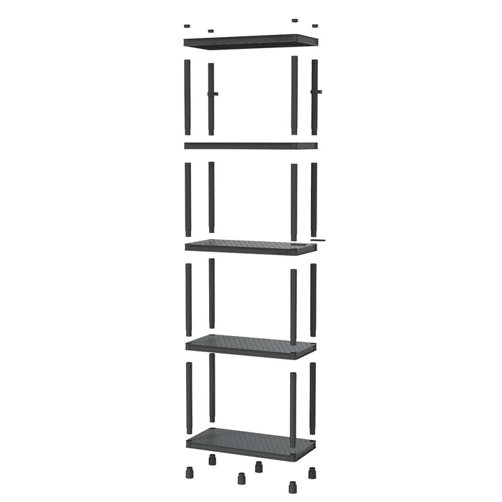 Regal Stackaro Solid 75 Kistenberg, max. Gesamtbelastung 220 kg, 5 Fachböden, Wandmontage, KSS75L5HD-S411