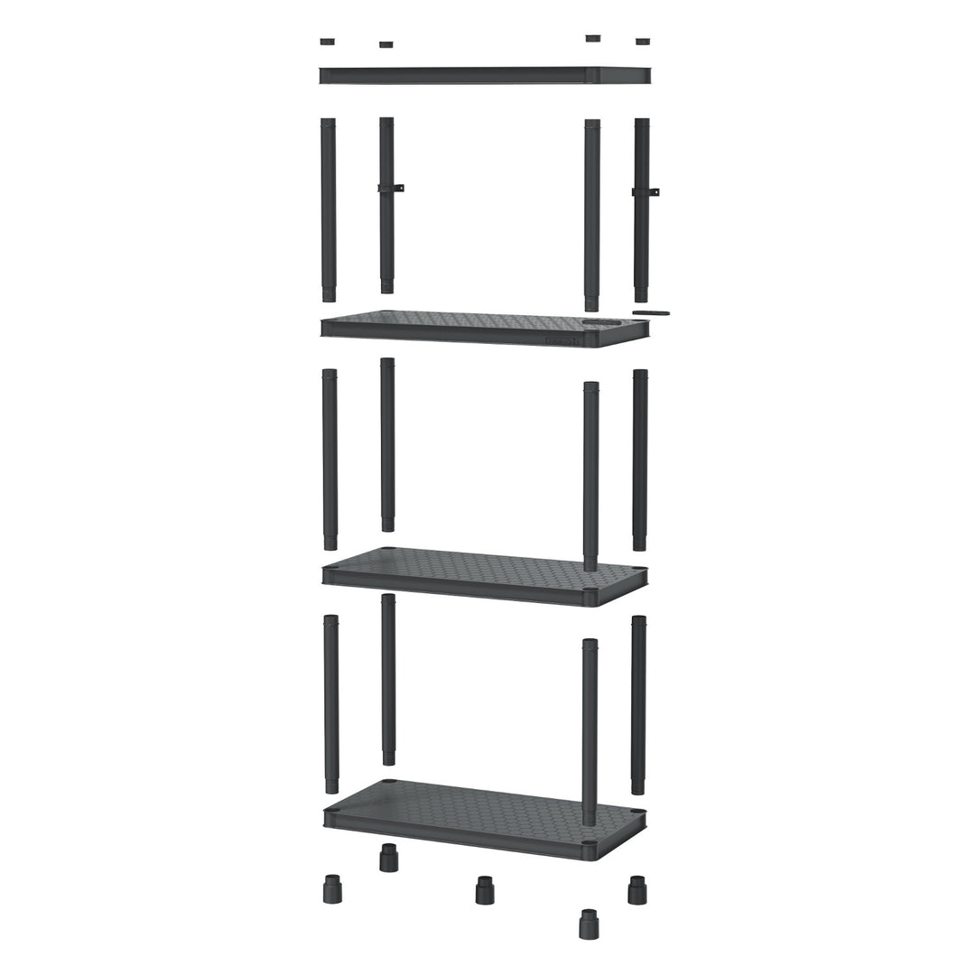 Regal Stackaro Solid 60 Kistenberg, max. Gesamtbelastung 185 kg, 4 Regalböden, Wandmontage, KSS60L4HD-S411