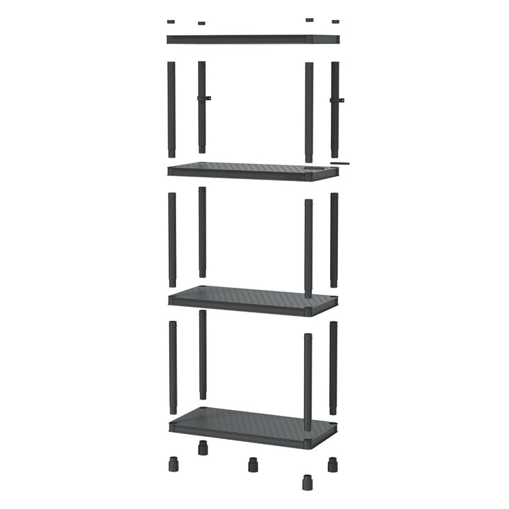 Regal Stackaro Solid 60 Kistenberg, max. Gesamtbelastung 185 kg, 4 Regalböden, Wandmontage, KSS60L4HD-S411