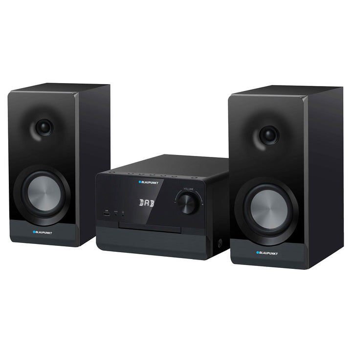 Blaupunkt Micro-Stereoanlage, 100 W RMS Leistung, DAB+-Tuner, LED-Display, FM-Radio, Teleskopantenne im Lieferumfang enthalten, HDMI-ARC-Anschluss, CD/MP3/USB/BT, Uhr mit Weckfunktion, MS49DAB