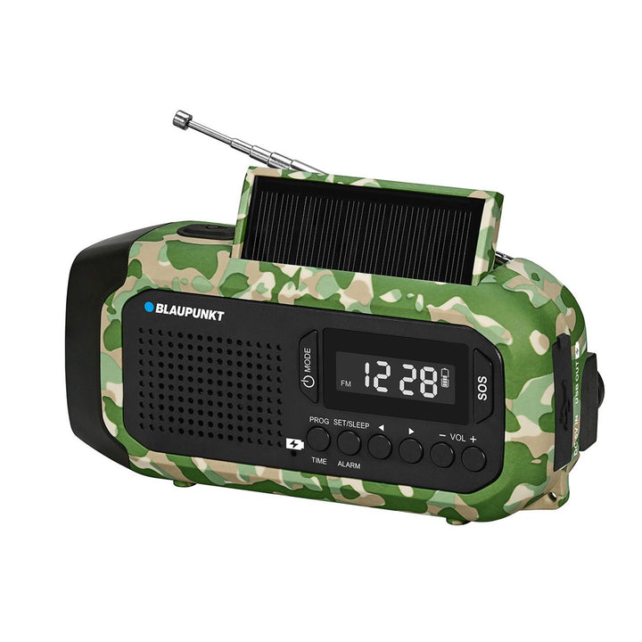 FM-Notfunkgerät von Blaupunkt, LED-Taschenlampe, Leselampe, dreifaches Ladesystem, SOS-Alarm, ER20GC
