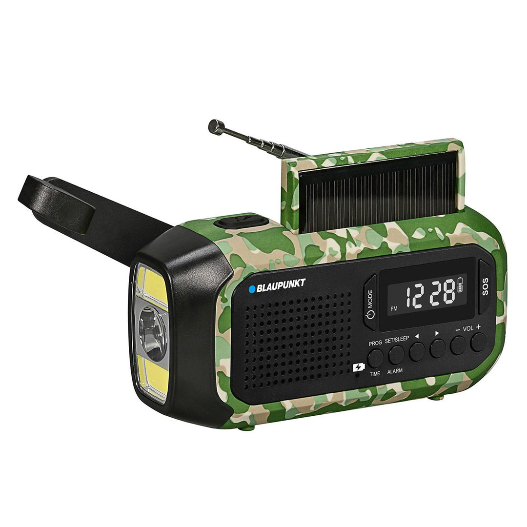 FM-Notfunkgerät von Blaupunkt, LED-Taschenlampe, Leselampe, dreifaches Ladesystem, SOS-Alarm, ER20GC