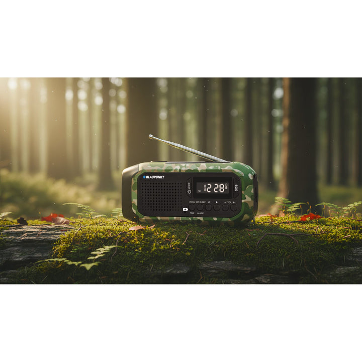 FM-Notfunkgerät von Blaupunkt, LED-Taschenlampe, Leselampe, dreifaches Ladesystem, SOS-Alarm, ER20GC