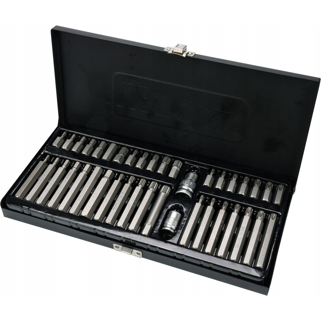 Professioneller Bit-Satz Yato, Torx, Spline, Hex, aus S2-Werkzeugstahl, hohe Härte HRC 58 62, im Koffer, YT-0400