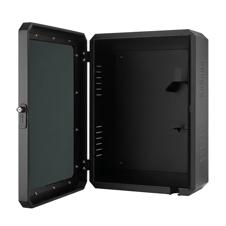 Maclean-Schrank für EV-Ladegeräte, wasserdicht nach IP65, Stahl + gehärtetes Glas, Abmessungen 70 x 50 x 25 cm, MC-900