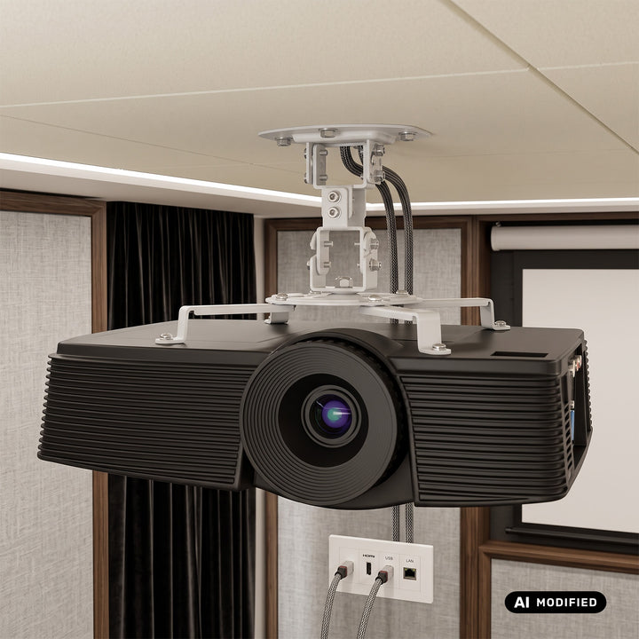 Deckenhalterung für Maclean-Projektoren, 54–320 mm, bis zu 13,5 kg, um 360 Grad drehbar, MC-200 W