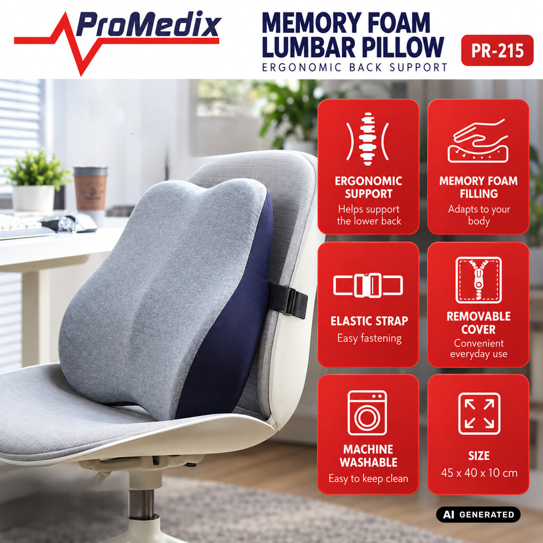 Promedix-Lendenkissen aus Memory-Schaum, 45 x 40 x 10 cm, PR-215