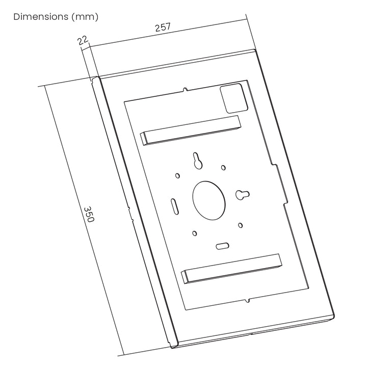 Maclean-Werbehalterung für Tablets, mit Verriegelung, 12,4"-13", iPad Air/Pro, Samsung Tab S10+/S9+/S8+/S7+, 257 x 350 x 22 mm, MC-950 W