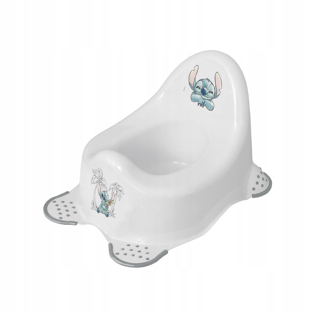 Rutschfeste Plattform, zweistufig, max. 120 kg, + Toilettensitzaufsatz + Stitch-Töpfchen