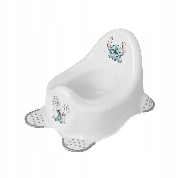 Rutschfeste Plattform, zweistufig, max. 120 kg, + Toilettensitzaufsatz + Stitch-Töpfchen