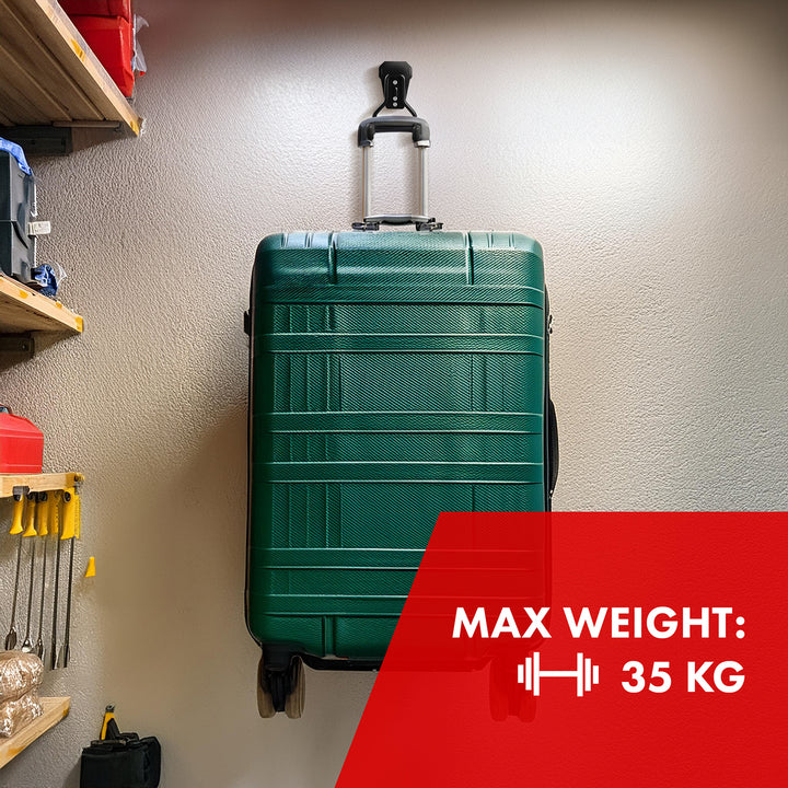 Maclean Wandhalterung/Aufhänger für Reifen, Gartengeräte, Leitern, Schläuche, Fahrräder, aus Stahl, max. Belastung 35 kg, MC-440, 4 Stück