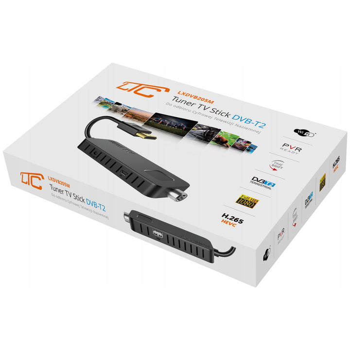DVB-T2-TV-Stick LTC, für terrestrisches Fernsehen, Full-HD-Auflösung (1080p), TIMESHIFT-Funktion, LXDVB213M