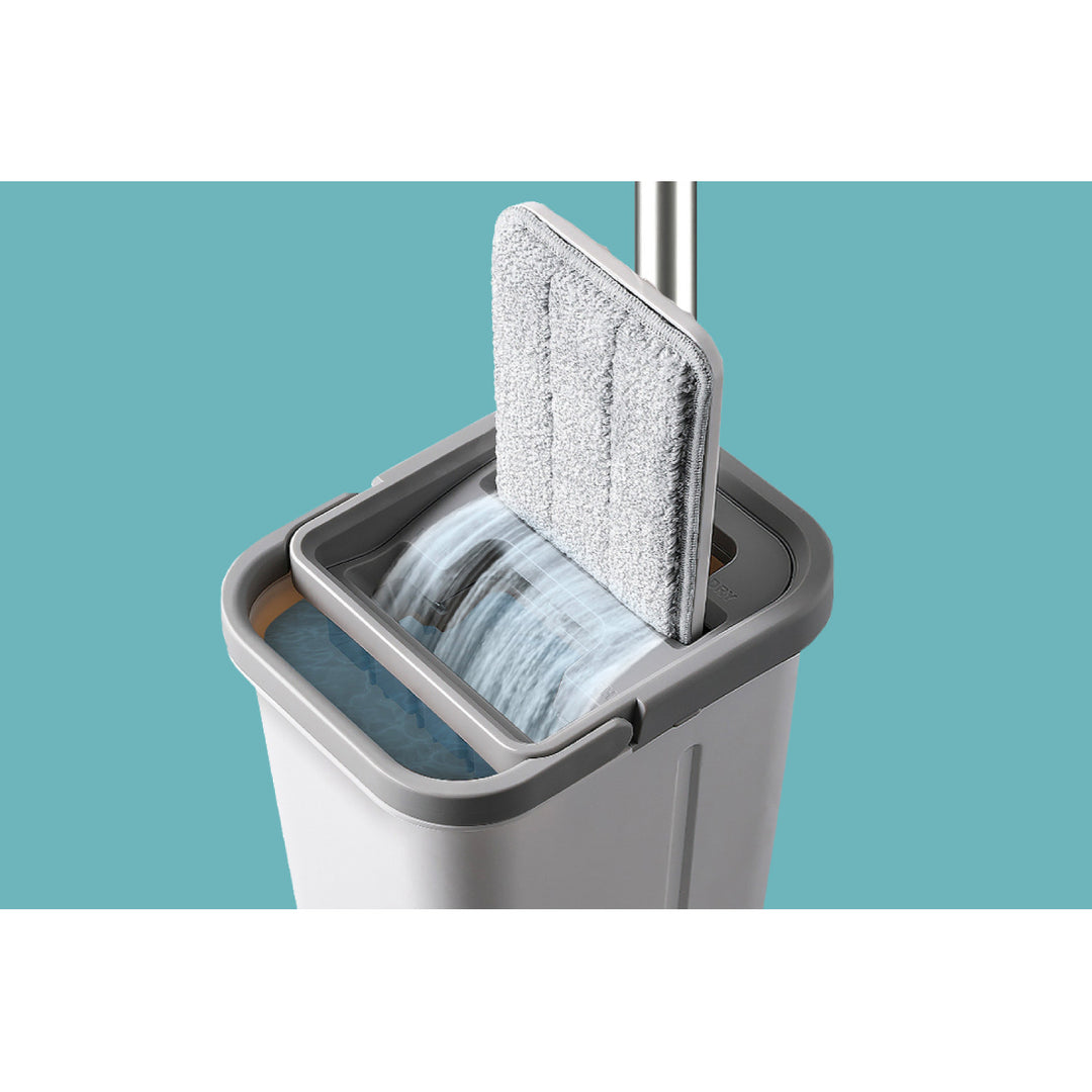 Teesa Flachmopp, Zwei-Kammer-Eimer, Fassungsvermögen 5,7 l, New Clean R13, Teesa