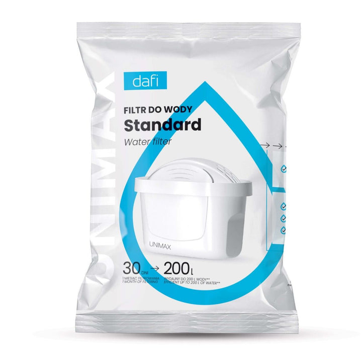 5er-Set Filter für den Dafi-Wasserfilterkanne, Unimax-Filterkartusche, für bis zu 200 l Wasser, reduziert die Wasserhärte, D.WF.DAFI.UM.4+1.P