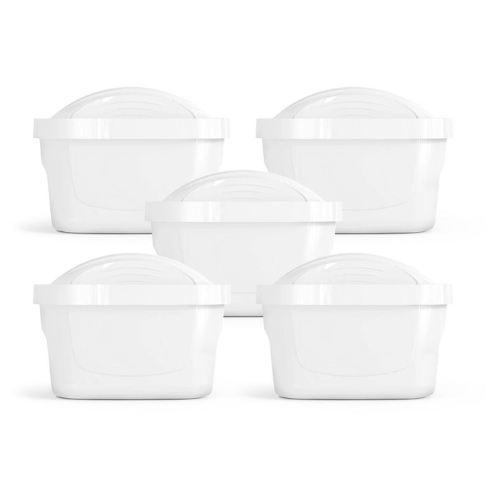 5er-Set Filter für den Dafi-Wasserfilterkanne, Unimax-Filterkartusche, für bis zu 200 l Wasser, reduziert die Wasserhärte, D.WF.DAFI.UM.4+1.P