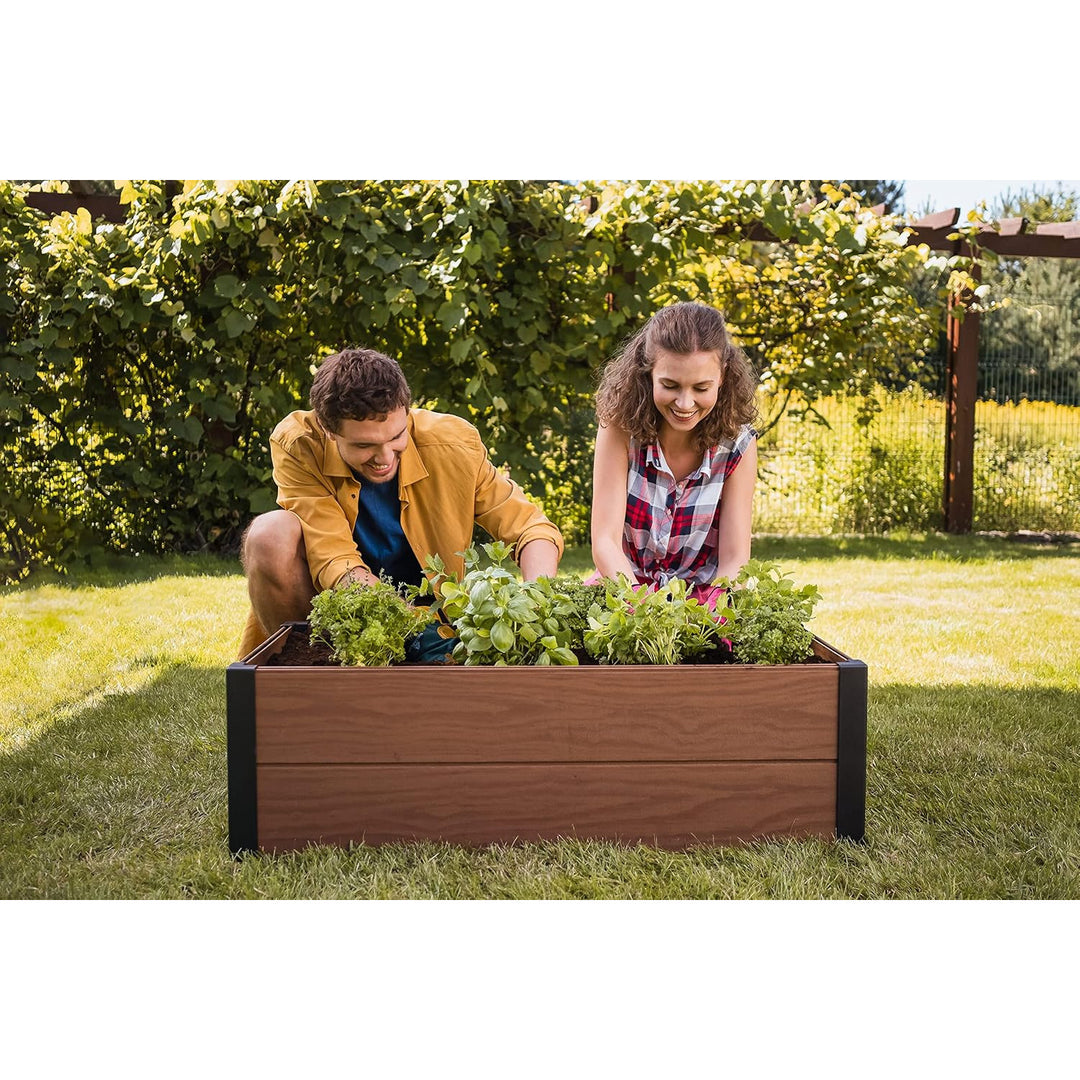 Gartenumrandung Keter Maple, Kunststoff, Farbe Braun, Maße 106 x 106 x 32 cm, witterungsbeständig, 249299