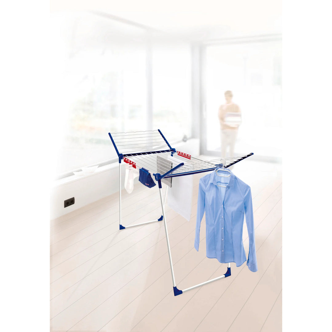 Wäscheständer Pegasus 200 Solid Comfort von Leifheit, Leinenlänge 20 m, rutschfeste Füße, wetterfest, 2 Wäschehalter, 81516
