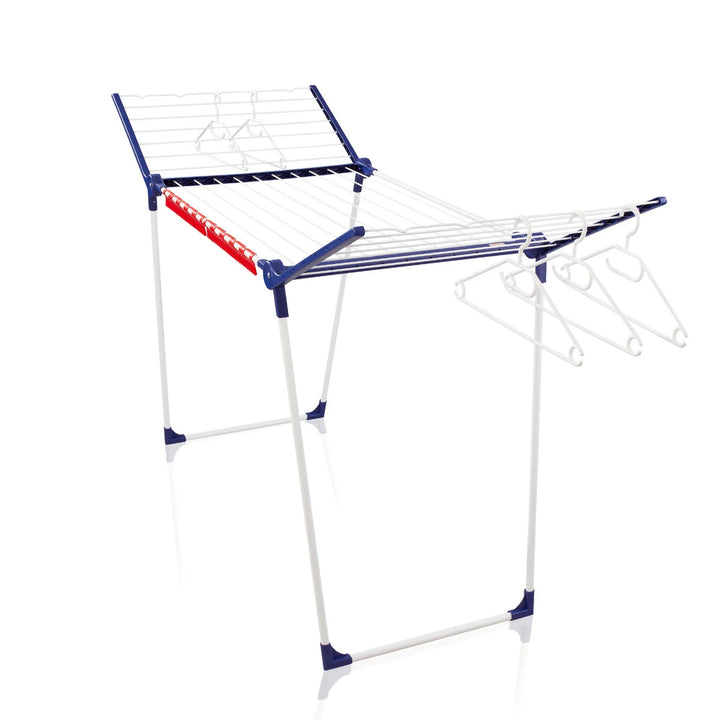Pegasus 200 Solid Wäscheständer von Leifheit, 20 m Leinenlänge, stabile parallele Beine, wetterfest, 2 Wäschehalter, 81520
