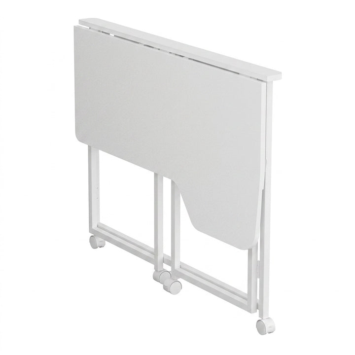 Klappbarer Schreibtisch „Maclean“, weiß, mobil, 100 x 65 cm, max. 50 kg, eckig, L-Form, MC-1250 L/W